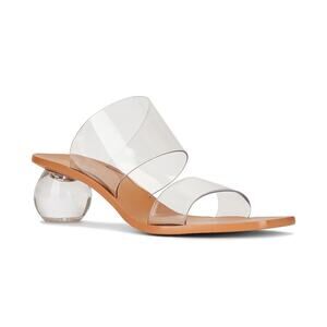 Cult Gaia Clear and Tan Heels